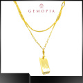 Gold Plated Natural Diamond 925 Sterling Silver Necklace
